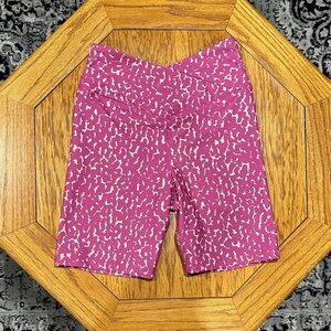 *SAGE COLLECTIVE* Lt. x Dk. Pink Rain Spot Purple Orchid Bike Shorts Size Small